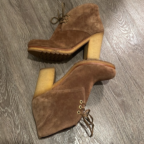 New Prada Lace up Booties tan suede - Picture 8 of 11